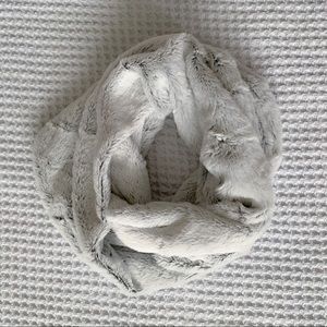 LOFT faux fur infinity scarf